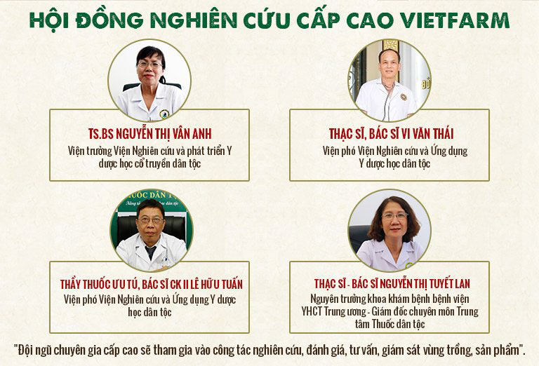 Hội đồng nghiên cứu cấp cao của Vietfarm quy tụ những “tên tuổi" đầu ngành cả nước