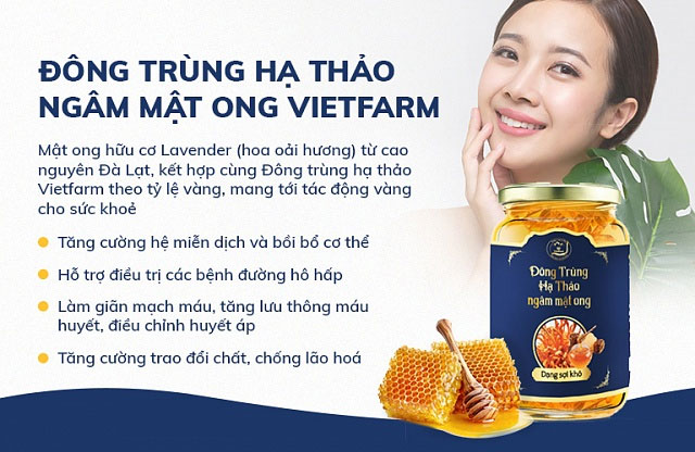 Công dụng của đông trùng hạ thảo ngâm mật ong Vietfarm