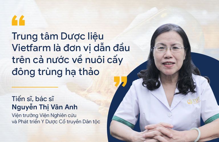 Tiến sĩ Vân Anh đánh giá đông trùng hạ thảo Vietfarm