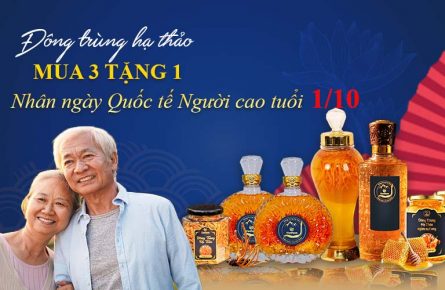 [ƯU ĐÃI 1/10] MUA 3 TẶNG 1 - Đông Trùng Hạ Thảo Vietfarm Gửi Tặng Chương Trình Ưu Đãi Nhân Ngày Quốc Tế Người Cao Tuổi