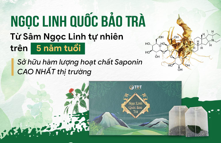 Trà sâm Ngọc Linh duy nhất sử dụng củ sâm nguyên củ đắt giá