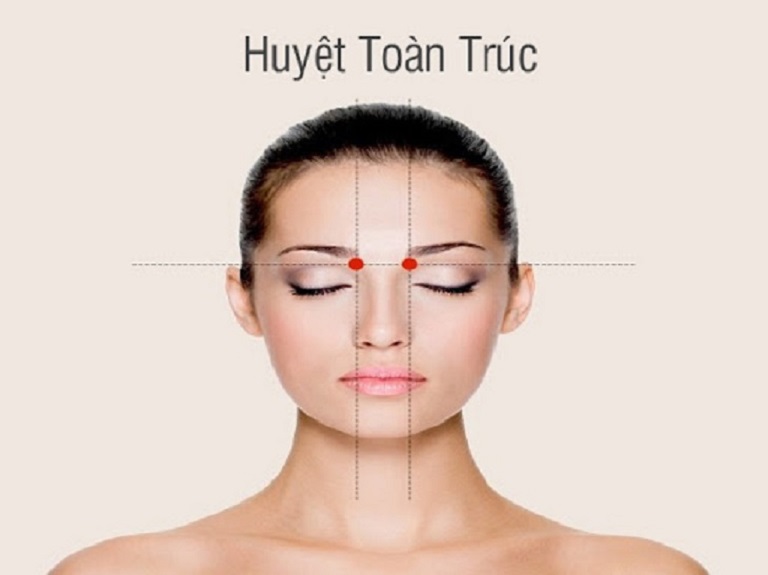 Ấn huyệt toàn trúc chữa đau đầu