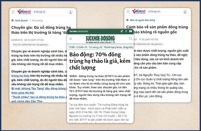 Báo động sự hỗn loạn của thị trường đông trùng hạ thảo, hàng kém chất lượng tràn lan